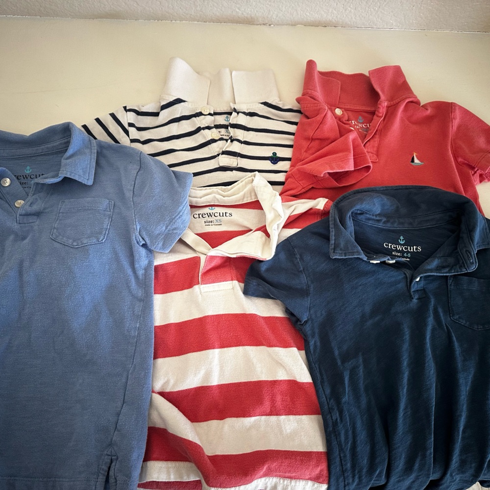 5 crewcuts polos (size 4/5)